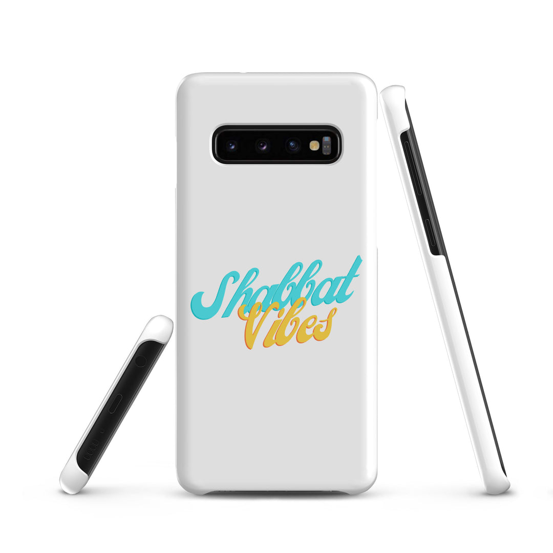 Shabbat Vibes Jewish pride snap phone case for Samsung Galaxy S10, glossy finish - front view