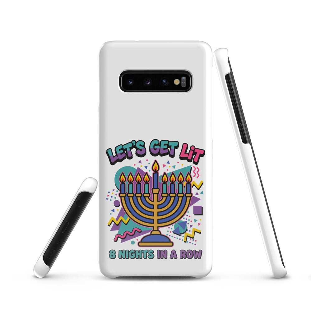 Lets Get Lit 90s Jewish pride snap phone case for Samsung Galaxy S10, glossy finish - front view