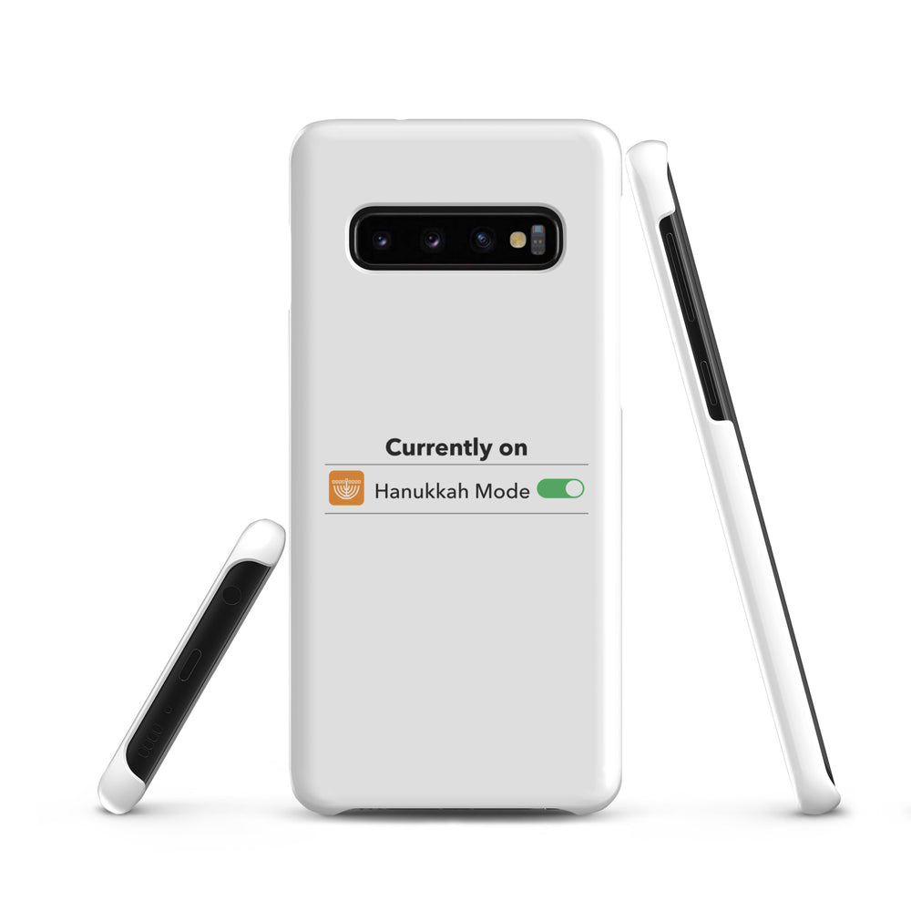 Hanukkah Mode Jewish pride snap phone case for Samsung Galaxy S10, glossy finish - front view