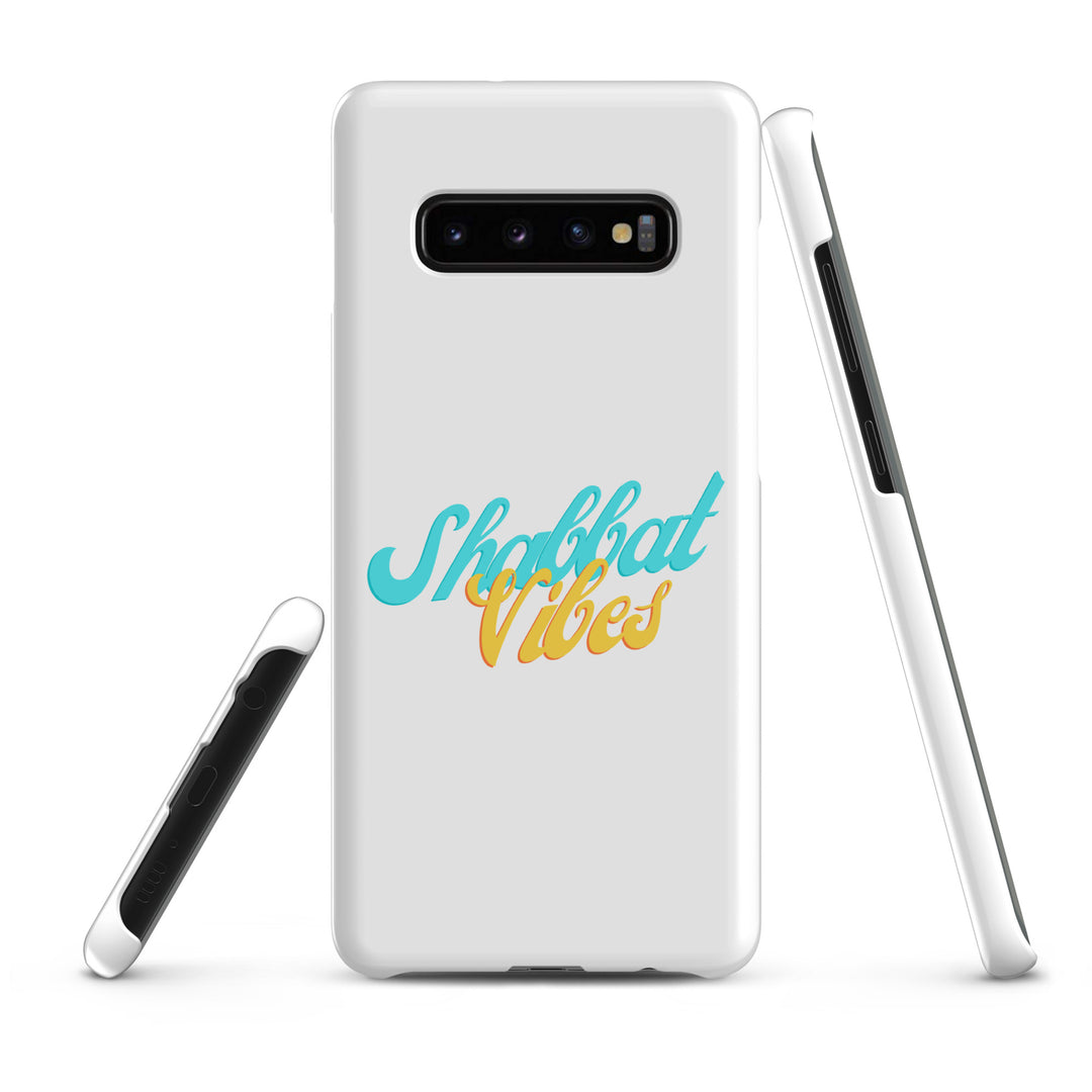 Shabbat Vibes Jewish pride snap phone case for Samsung Galaxy S10 Plus, glossy finish - front view