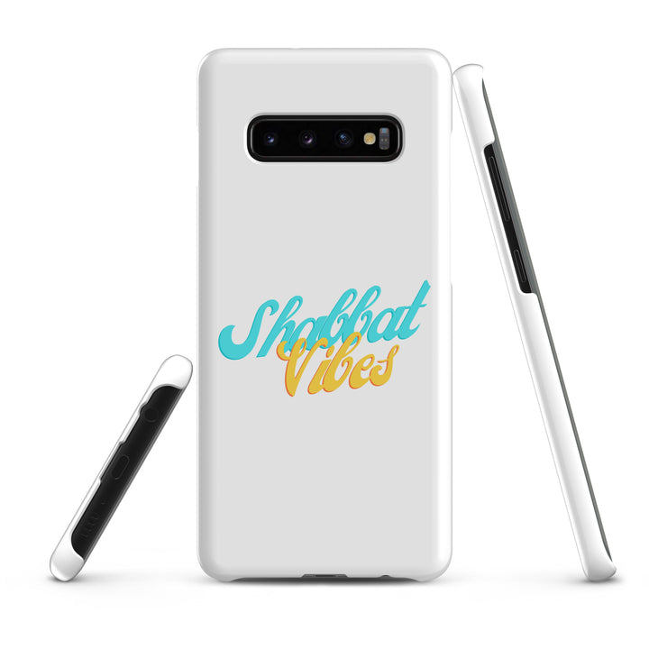 Shabbat Vibes Jewish pride snap phone case for Samsung Galaxy S10 Plus, glossy finish - front view