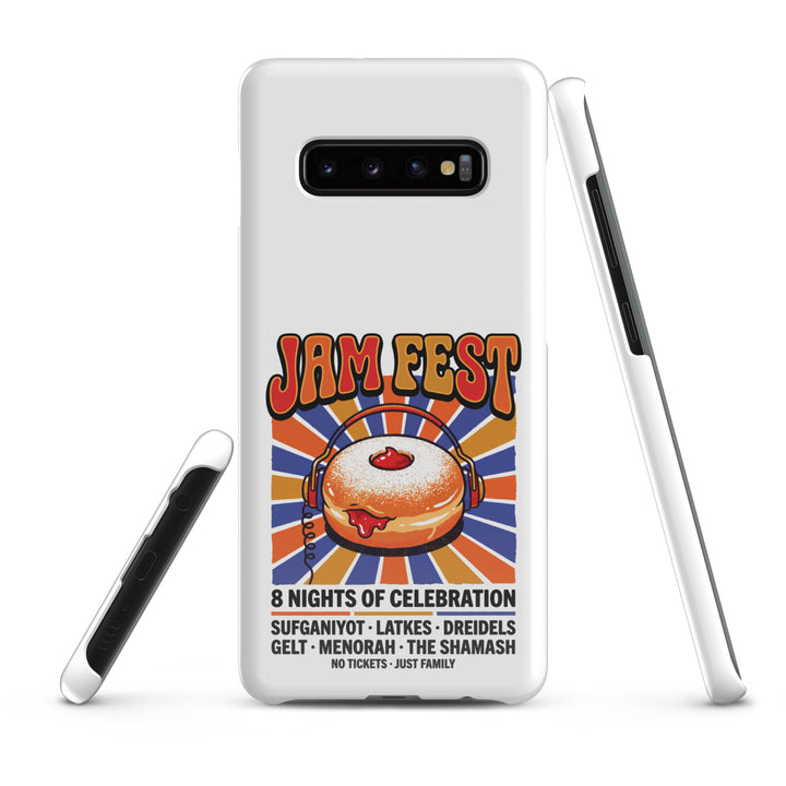 Jam Fest 8 Nights Jewish pride snap phone case for Samsung Galaxy S10 Plus, glossy finish - front view