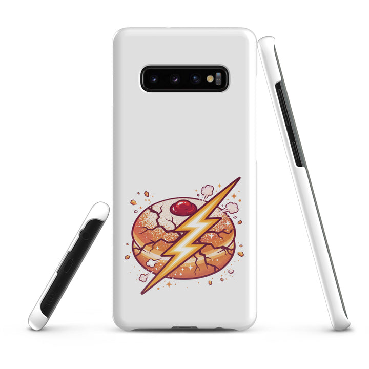 Sufganiyah Lightning Jewish pride snap phone case for Samsung Galaxy S10 Plus, glossy finish - front view