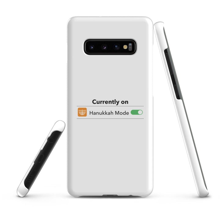 Hanukkah Mode Jewish pride snap phone case for Samsung Galaxy S10 Plus, glossy finish - front view