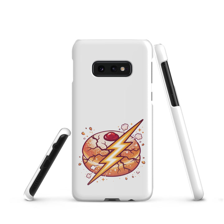 Sufganiyah Lightning Jewish pride snap phone case for Samsung Galaxy S10E, glossy finish - front view