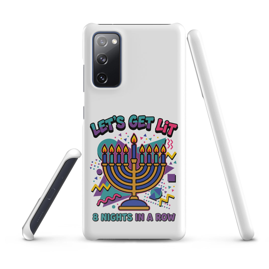 Lets Get Lit 90s Jewish pride snap phone case for Samsung Galaxy S20 Fe, glossy finish - front view