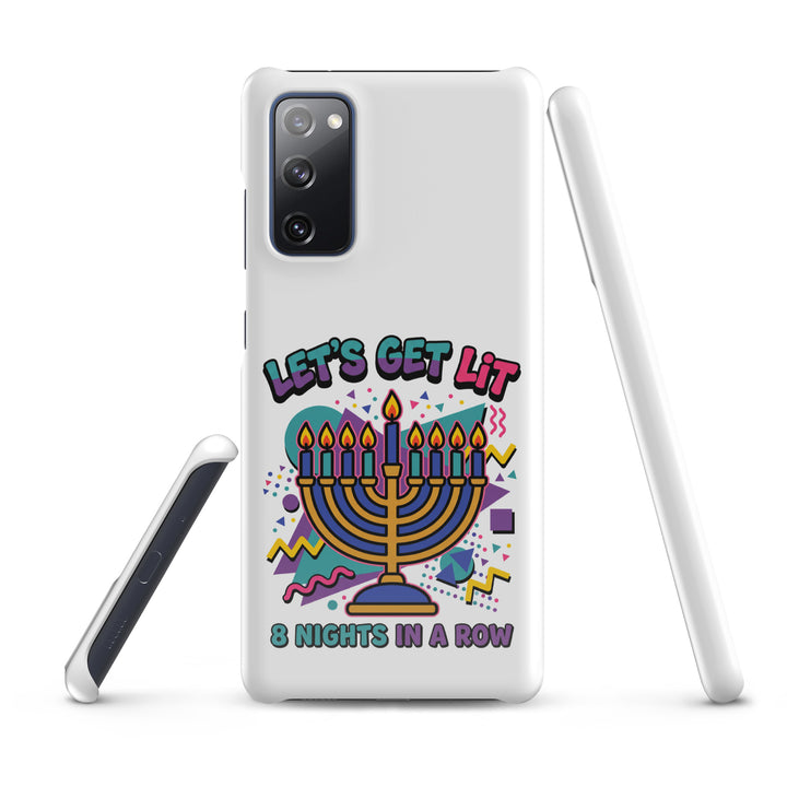 Lets Get Lit 90s Jewish pride snap phone case for Samsung Galaxy S20 Fe, glossy finish - front view