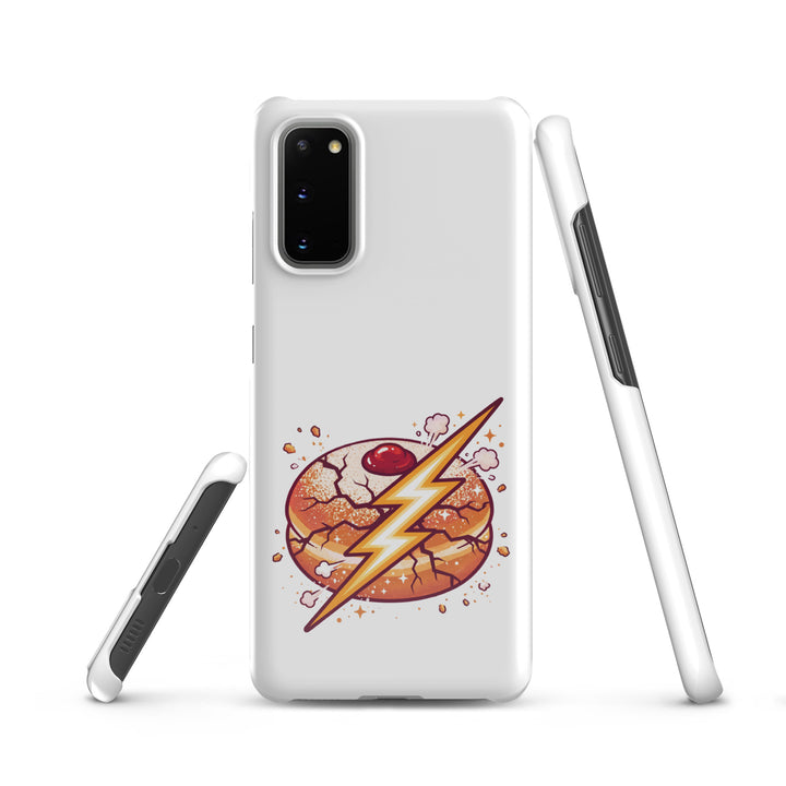 Sufganiyah Lightning Jewish pride snap phone case for Samsung Galaxy S20, glossy finish - front view