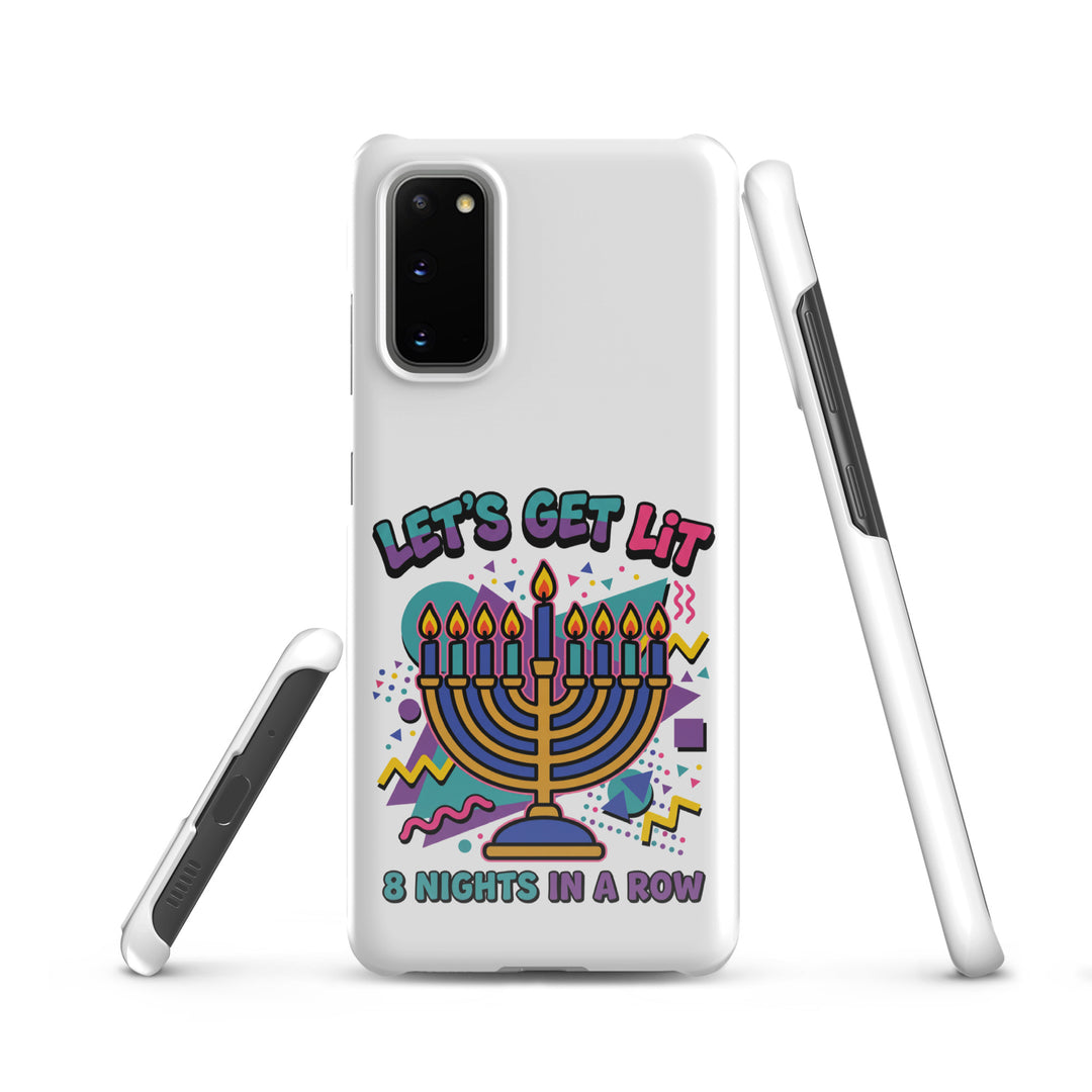 Lets Get Lit 90s Jewish pride snap phone case for Samsung Galaxy S20, glossy finish - front view