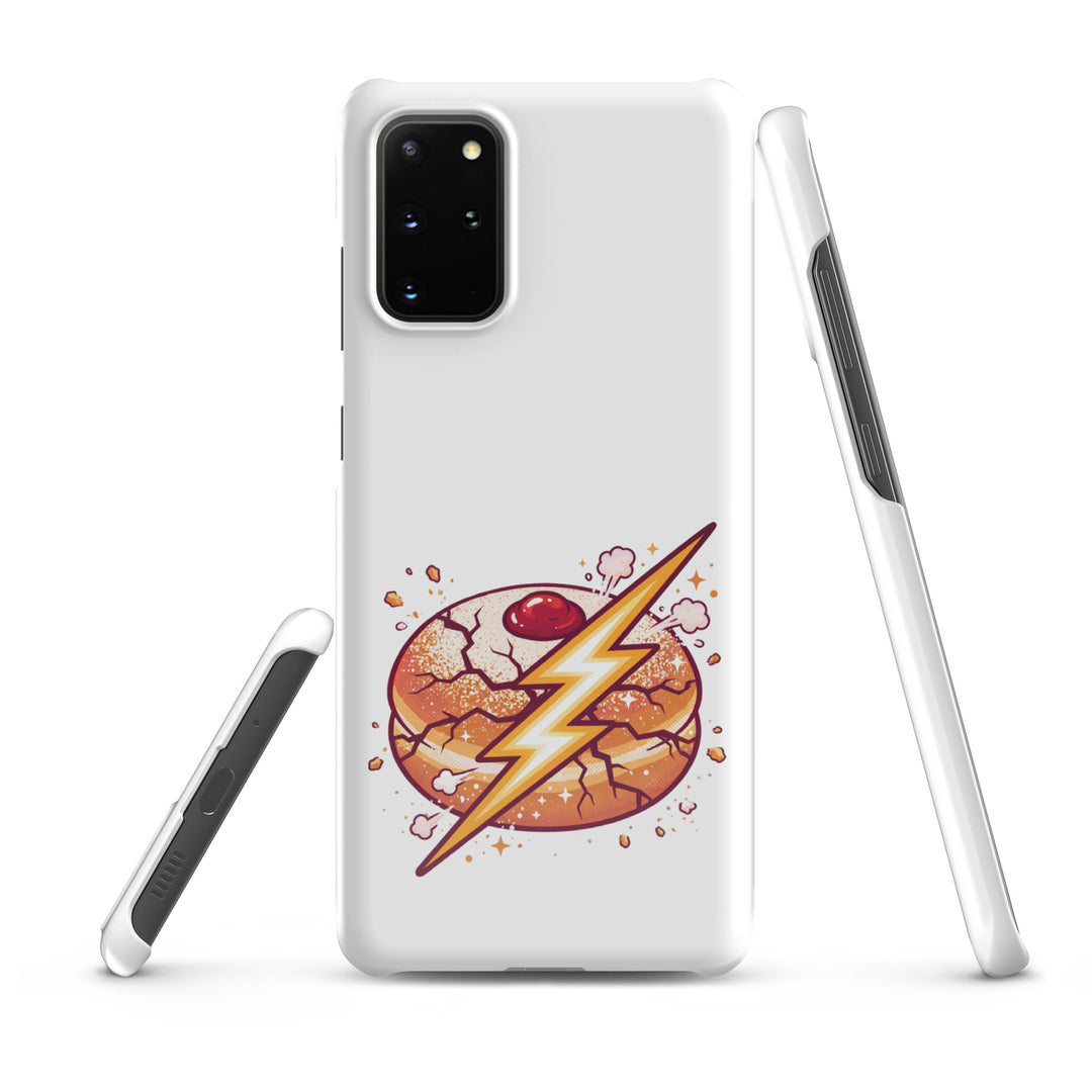 Sufganiyah Lightning Jewish pride snap phone case for Samsung Galaxy S20 Plus, glossy finish - front view