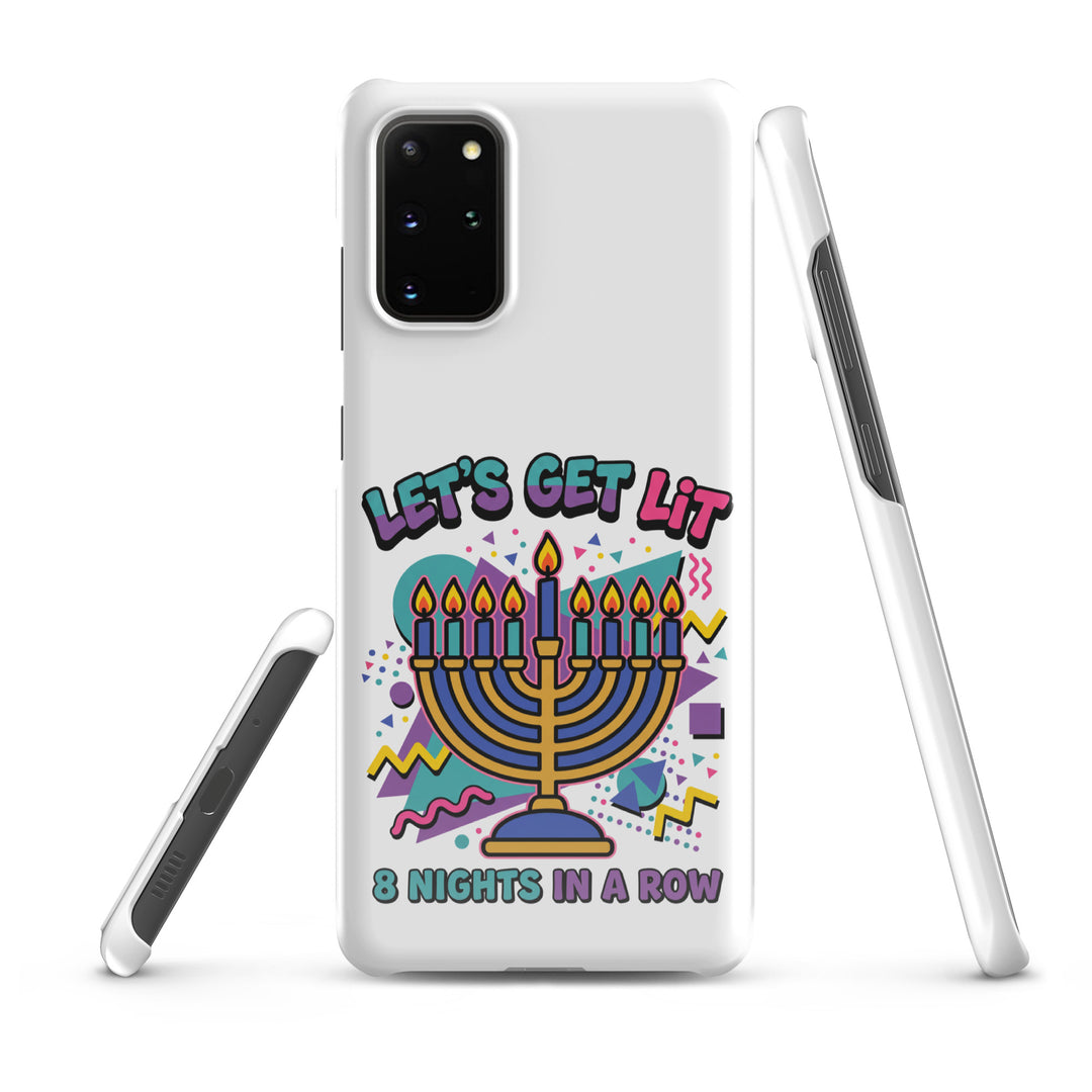 Lets Get Lit 90s Jewish pride snap phone case for Samsung Galaxy S20 Plus, glossy finish - front view