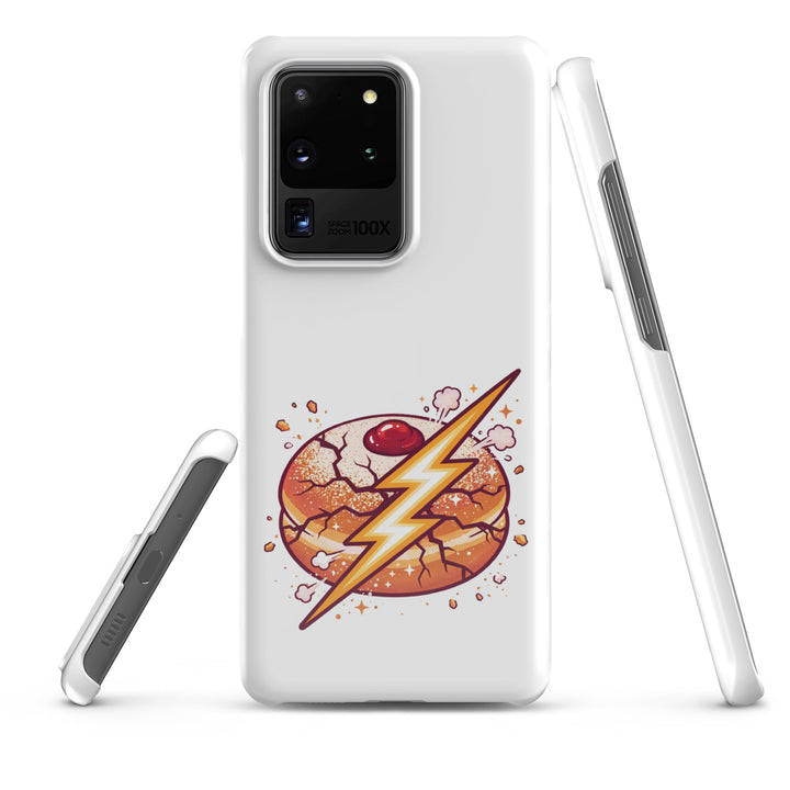 Sufganiyah Lightning Jewish pride snap phone case for Samsung Galaxy S20 Ultra, glossy finish - front view