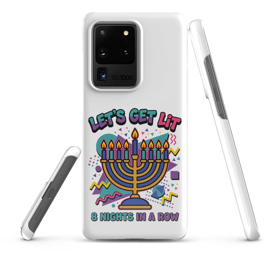Lets Get Lit 90s Jewish pride snap phone case for Samsung Galaxy S20 Ultra, glossy finish - front view