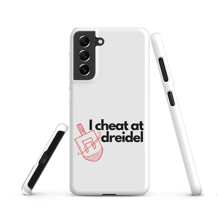 I Cheat At Dreidel Jewish pride snap case for samsung® in Glossy - folded view