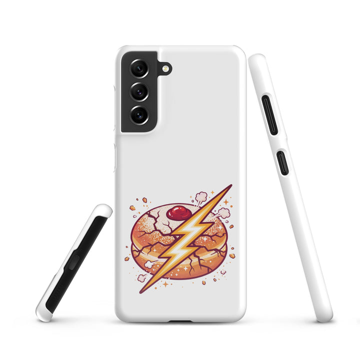 Sufganiyah Lightning Jewish pride snap phone case for Samsung Galaxy S21, glossy finish - front view