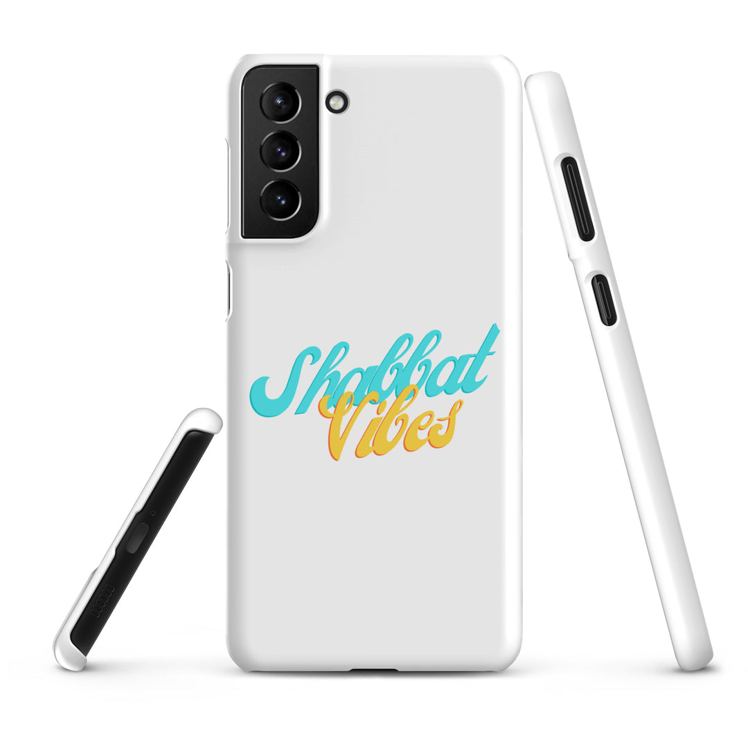 Shabbat Vibes Jewish pride snap phone case for Samsung Galaxy S21 Plus, glossy finish - front view