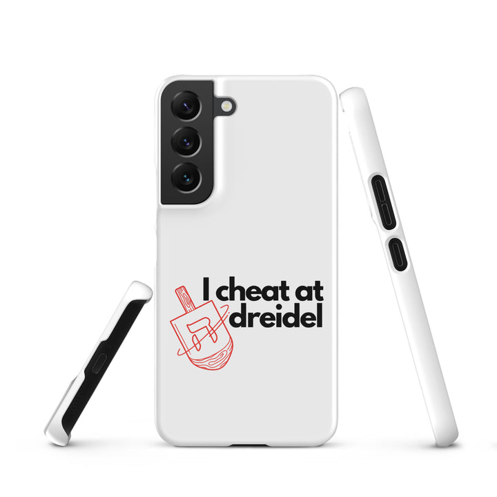 I Cheat At Dreidel Jewish pride snap case for samsung® in Glossy - folded view