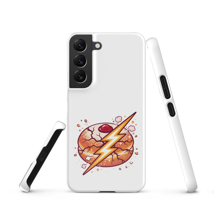 Sufganiyah Lightning Jewish pride snap phone case for Samsung Galaxy S22, glossy finish - front view