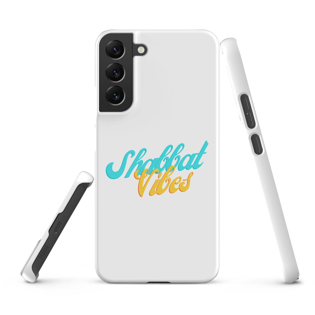 Shabbat Vibes Jewish pride snap phone case for Samsung Galaxy S22 Plus, glossy finish - front view