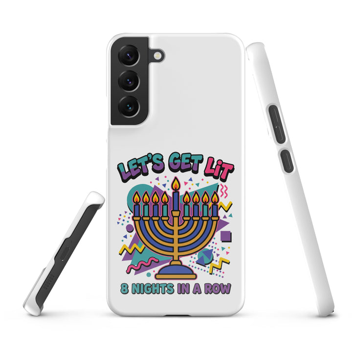 Lets Get Lit 90s Jewish pride snap phone case for Samsung Galaxy S22 Plus, glossy finish - front view