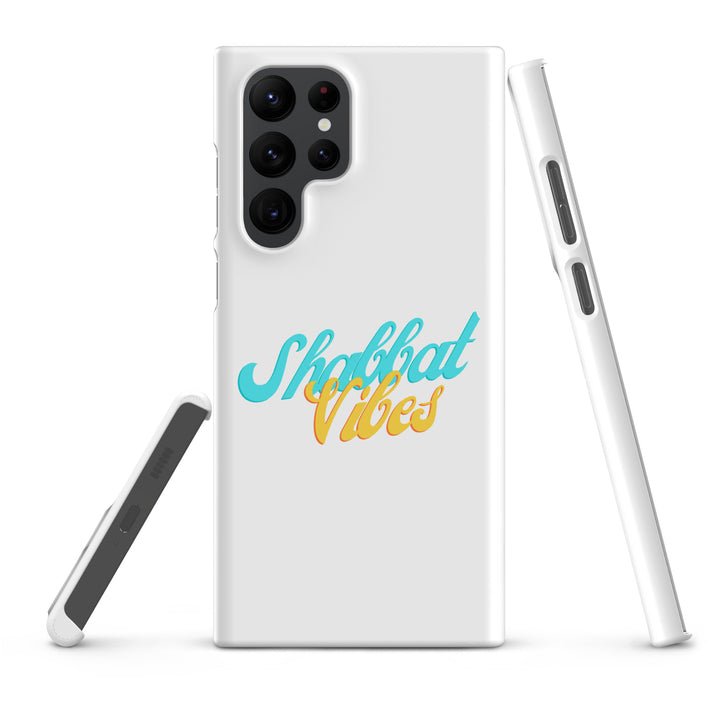 Shabbat Vibes Jewish pride snap phone case for Samsung Galaxy S22 Ultra, glossy finish - front view