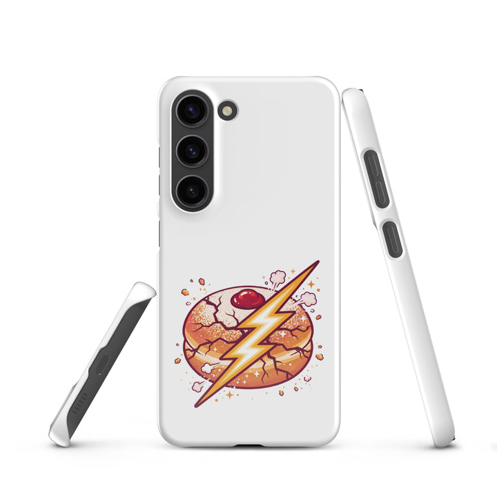 Sufganiyah Lightning Jewish pride snap phone case for Samsung Galaxy S23, glossy finish - front view
