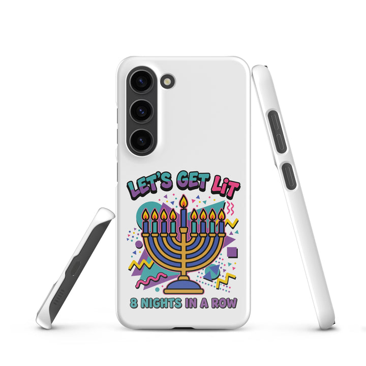 Lets Get Lit 90s Jewish pride snap phone case for Samsung Galaxy S23, glossy finish - front view