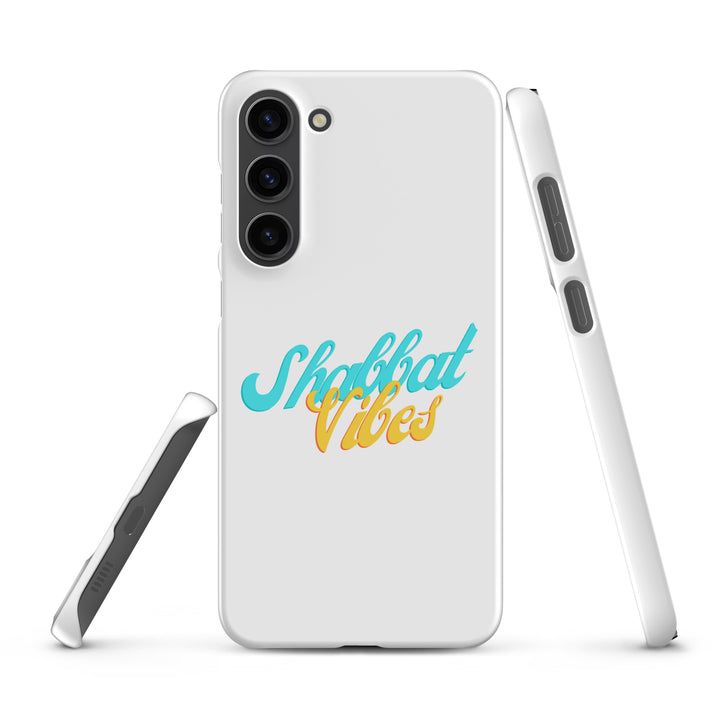 Shabbat Vibes Jewish pride snap phone case for Samsung Galaxy S23 Plus, glossy finish - front view