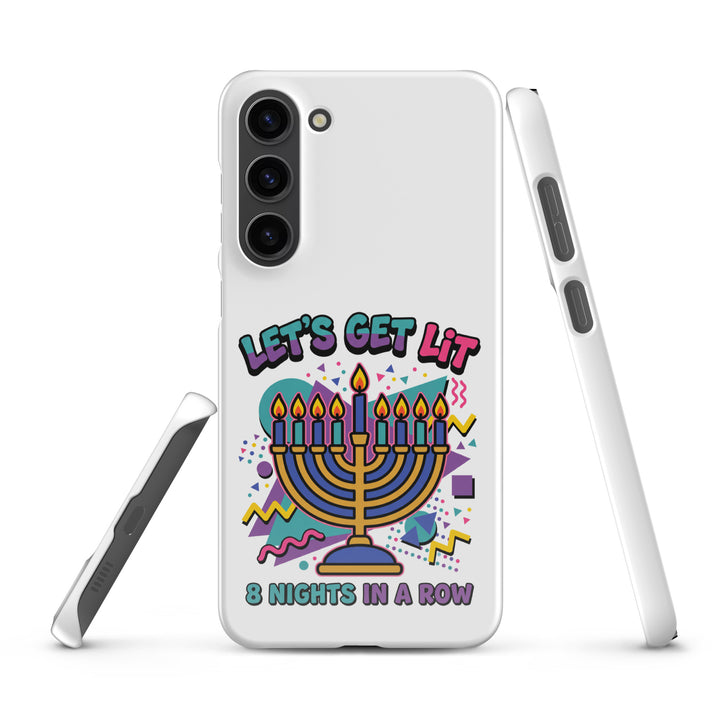 Lets Get Lit 90s Jewish pride snap phone case for Samsung Galaxy S23 Plus, glossy finish - front view