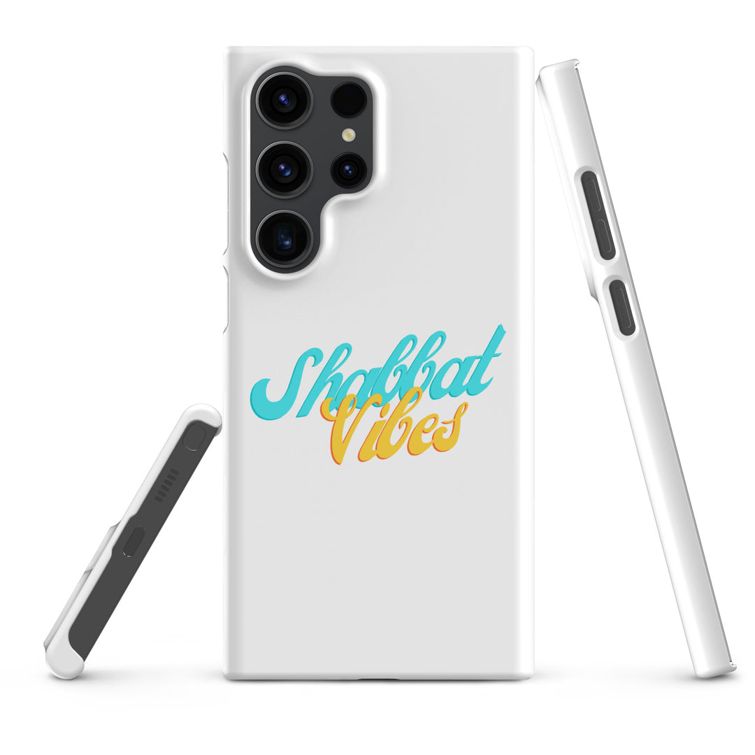 Shabbat Vibes Jewish pride snap phone case for Samsung Galaxy S23 Ultra, glossy finish - front view