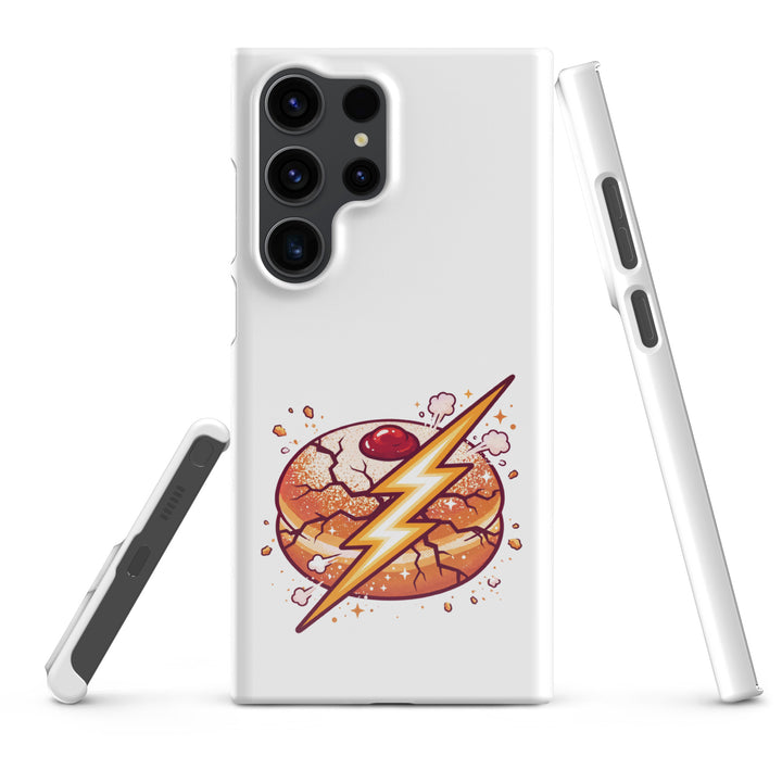 Sufganiyah Lightning Jewish pride snap phone case for Samsung Galaxy S23 Ultra, glossy finish - front view