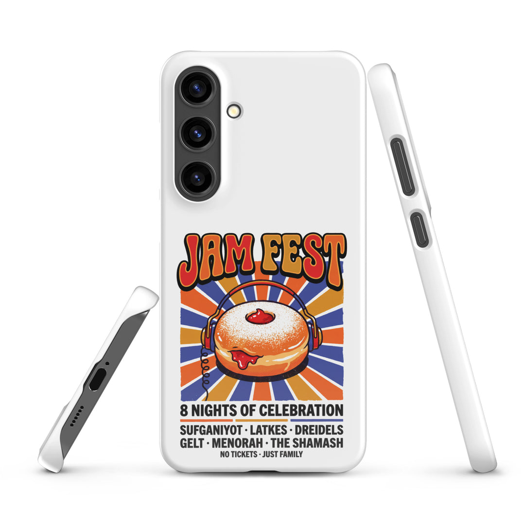 Jam Fest 8 Nights Jewish pride snap phone case for Samsung Galaxy S24 Plus, glossy finish - front view