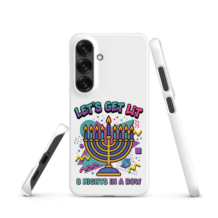 Lets Get Lit 90s Jewish pride snap phone case for Samsung Galaxy S25, glossy finish - front view