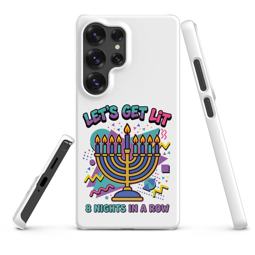 Lets Get Lit 90s Jewish pride snap phone case for Samsung Galaxy S25 Ultra, glossy finish - front view