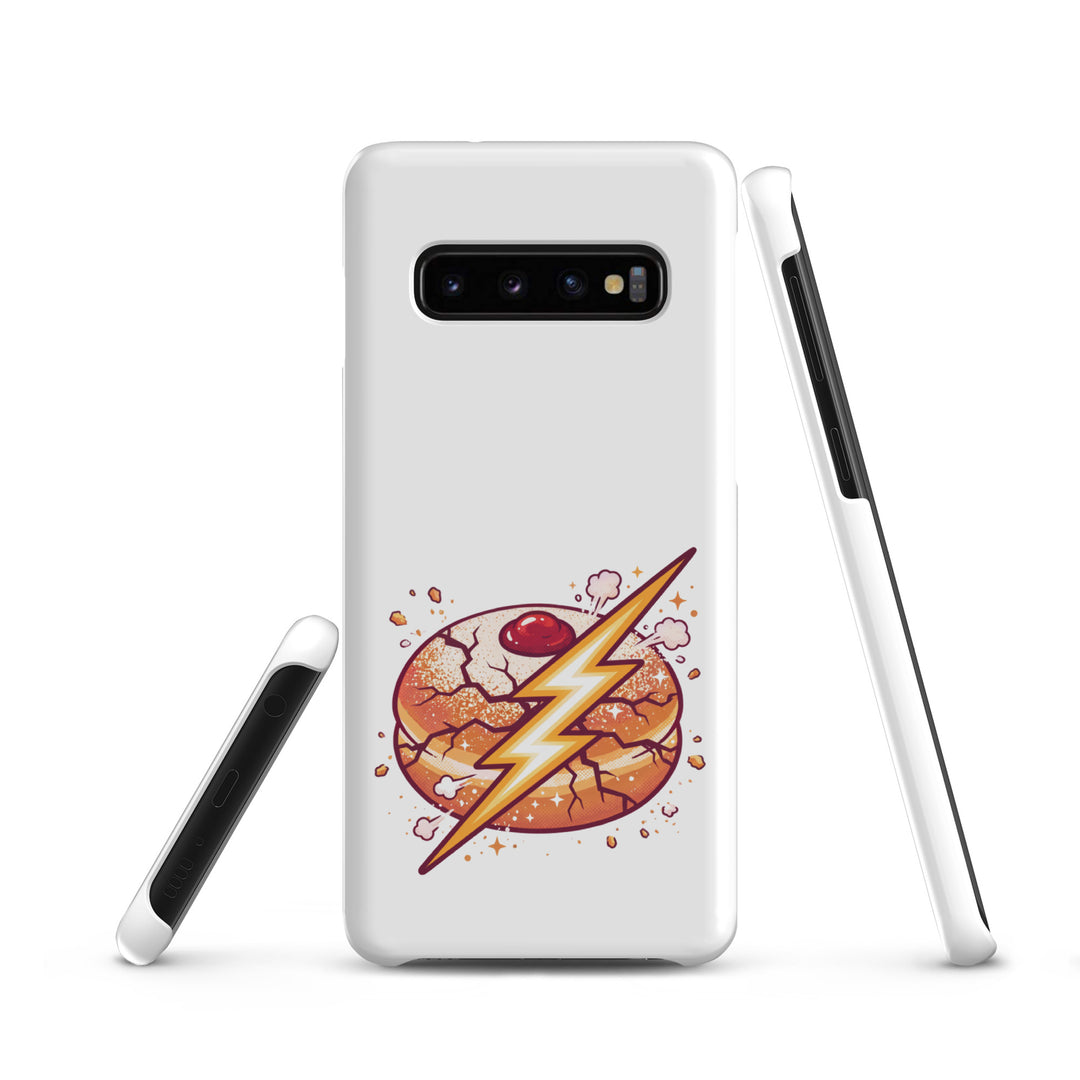 Sufganiyah Lightning Jewish pride snap phone case for Samsung Galaxy S10, matte finish - front view