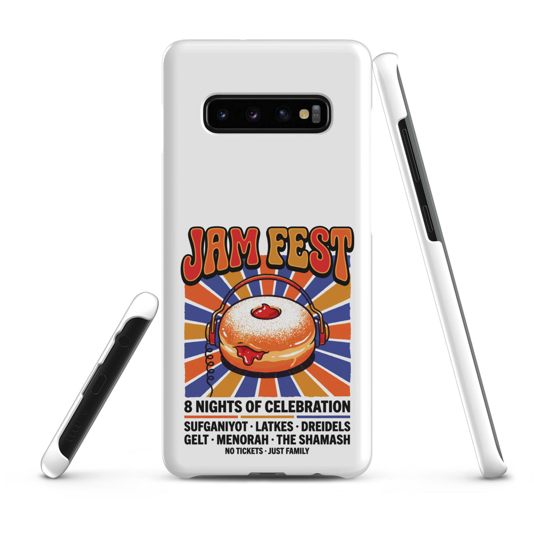 Jam Fest 8 Nights Jewish pride snap phone case for Samsung Galaxy S10 Plus, matte finish - front view