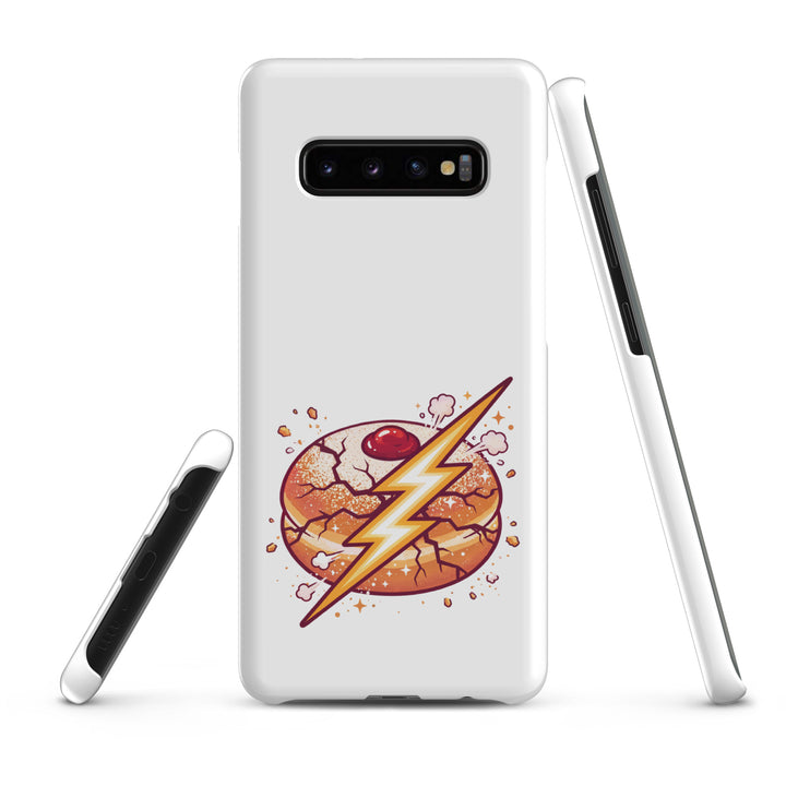 Sufganiyah Lightning Jewish pride snap phone case for Samsung Galaxy S10 Plus, matte finish - front view