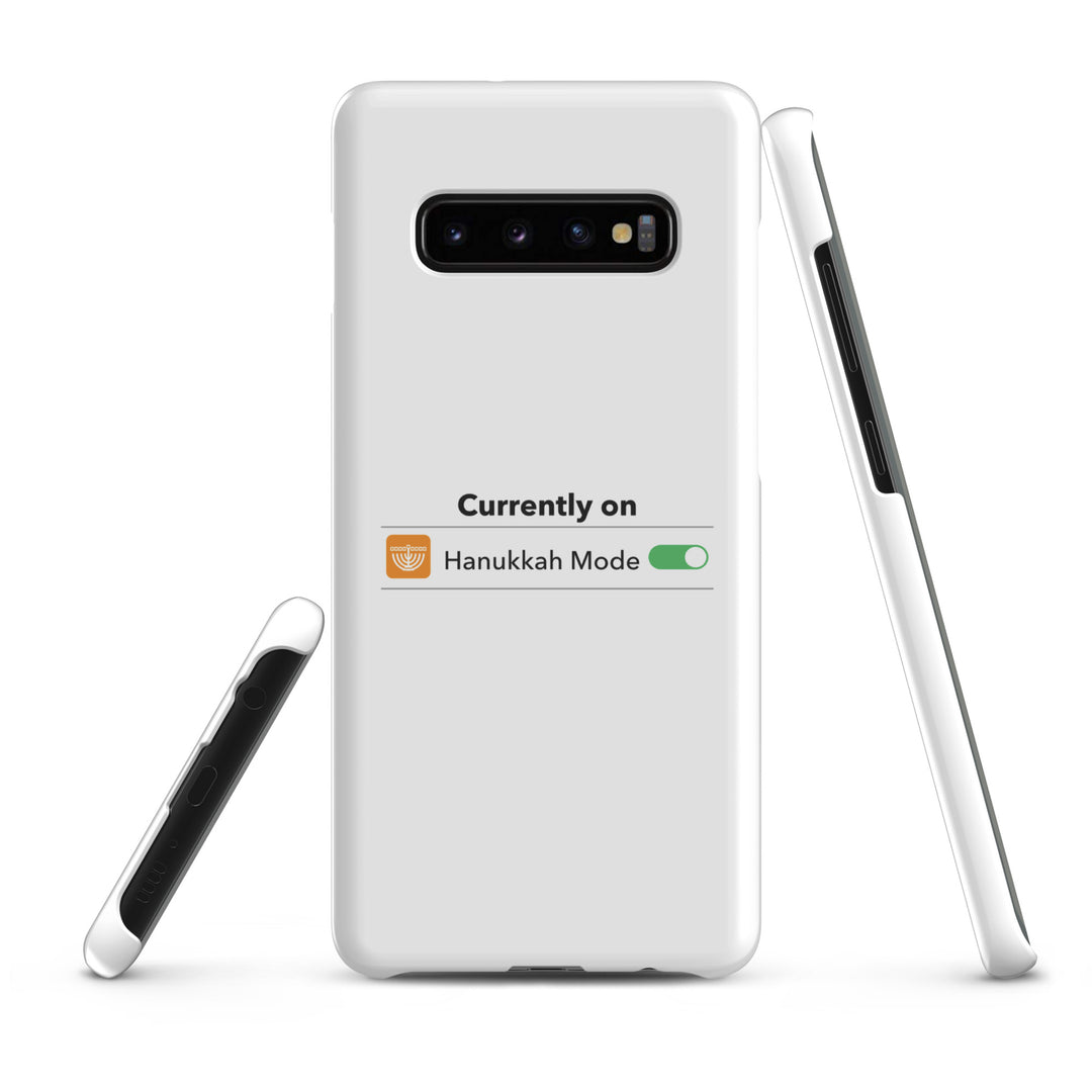 Hanukkah Mode Jewish pride snap phone case for Samsung Galaxy S10 Plus, matte finish - front view