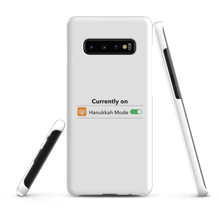 Hanukkah Mode Jewish pride snap phone case for Samsung Galaxy S10 Plus, matte finish - front view