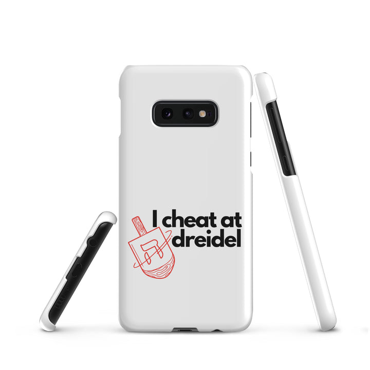 I Cheat At Dreidel Jewish pride snap case for samsung® in Matte - flat lay
