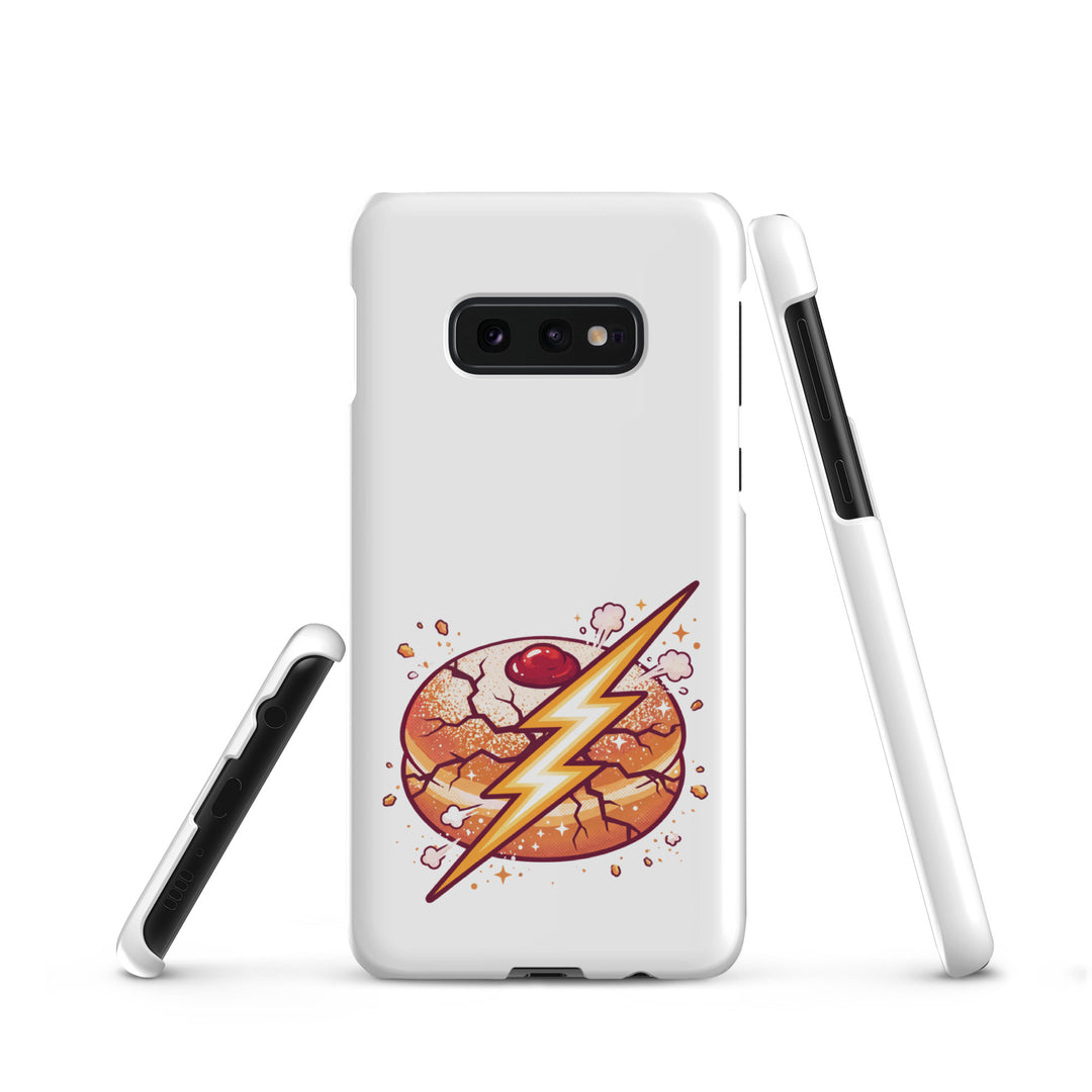 Sufganiyah Lightning Jewish pride snap phone case for Samsung Galaxy S10E, matte finish - front view