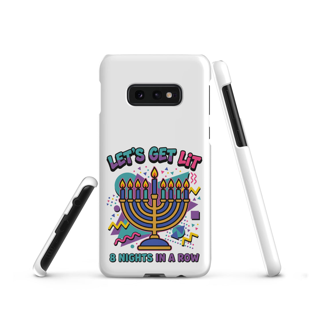 Lets Get Lit 90s Jewish pride snap phone case for Samsung Galaxy S10E, matte finish - front view