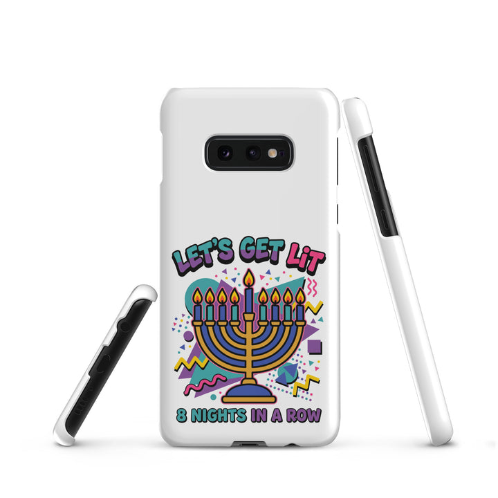 Lets Get Lit 90s Jewish pride snap phone case for Samsung Galaxy S10E, matte finish - front view