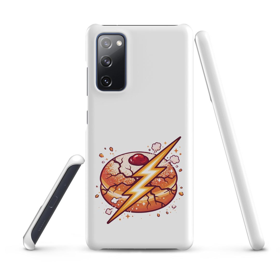 Sufganiyah Lightning Jewish pride snap phone case for Samsung Galaxy S20 Fe, matte finish - front view