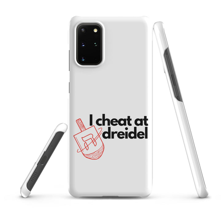 I Cheat At Dreidel Jewish pride snap case for samsung® in Matte - flat lay