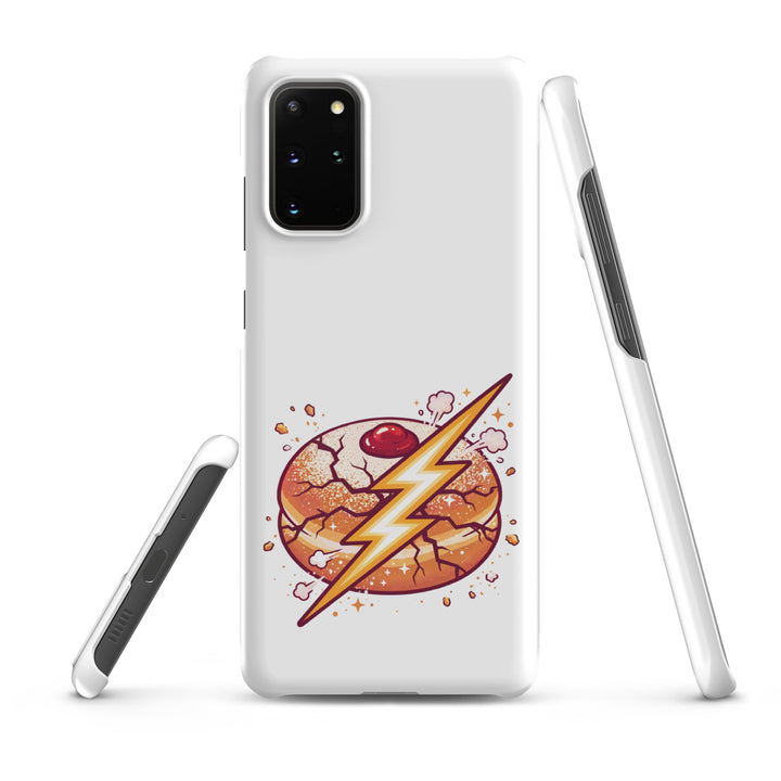 Sufganiyah Lightning Jewish pride snap phone case for Samsung Galaxy S20 Plus, matte finish - front view