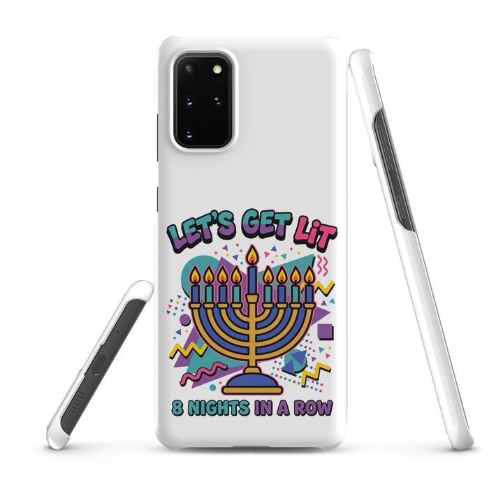 Lets Get Lit 90s Jewish pride snap phone case for Samsung Galaxy S20 Plus, matte finish - front view