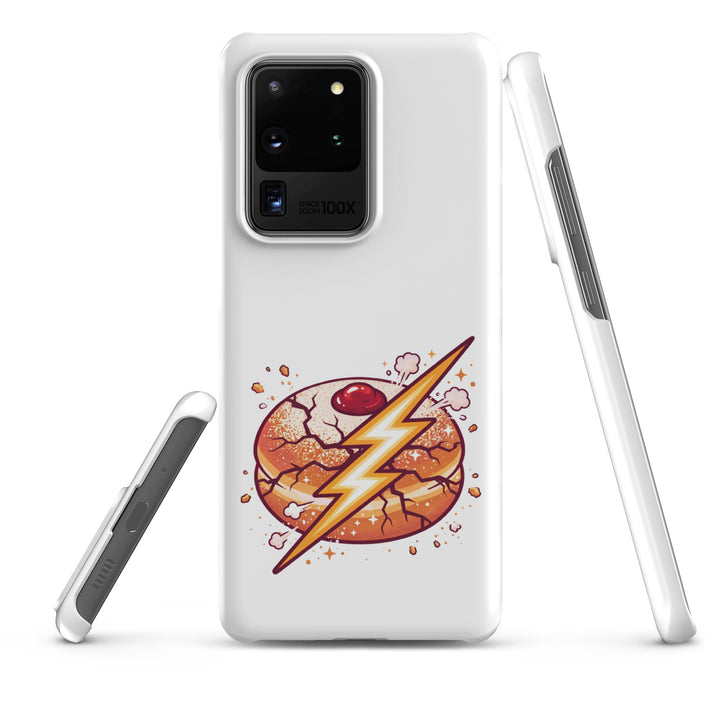 Sufganiyah Lightning Jewish pride snap phone case for Samsung Galaxy S20 Ultra, matte finish - front view