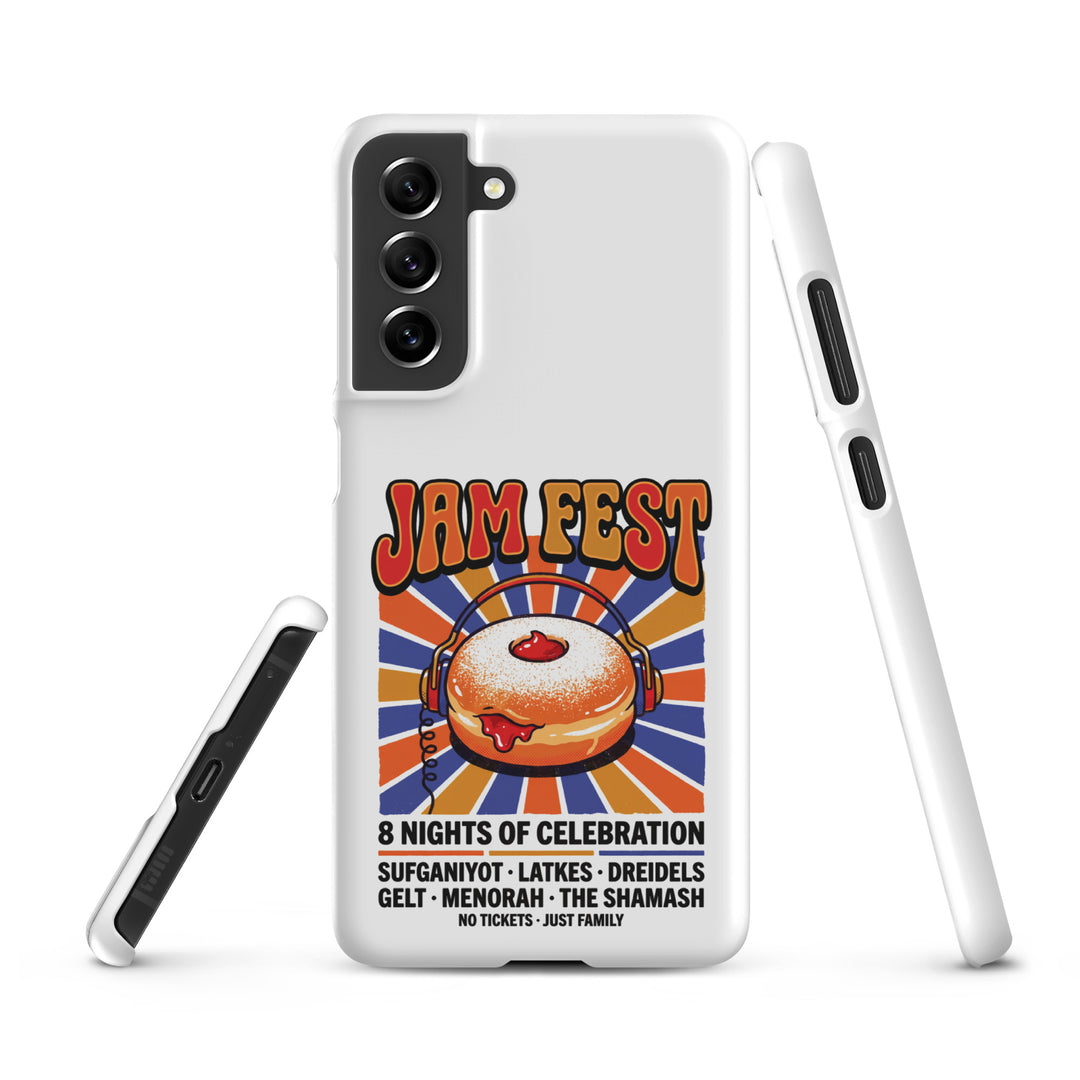 Jam Fest 8 Nights Jewish pride snap phone case for Samsung Galaxy S21 Fe, matte finish - front view