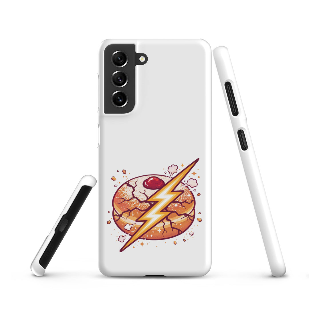 Sufganiyah Lightning Jewish pride snap phone case for Samsung Galaxy S21, matte finish - front view